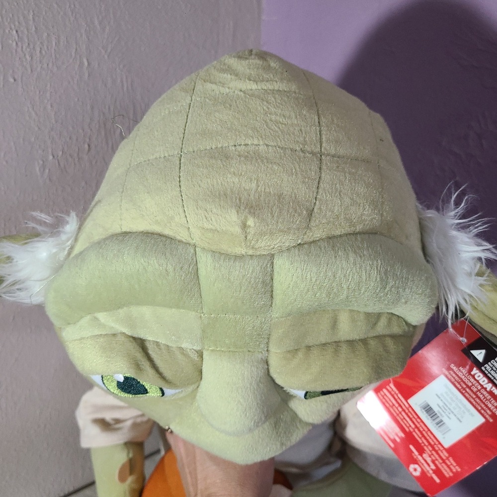 Gemmy Disney Yoda Halloween Door Greeter 20" Green Star Wars Pumpkin Plush 2018 - Picture 9 of 11